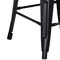 Merrick Lane Elba Series Metal Stool with Powder Coated Finish and Integrated Floor Glides